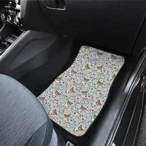 Teddy Bear Doctor Pattern Print Front Car Floor Mats