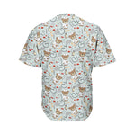 Teddy Bear Doctor Pattern Print Men's Baseball Jersey
