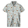 Teddy Bear Doctor Pattern Print Men's Short Sleeve Shirt