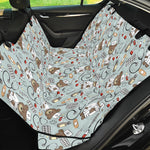 Teddy Bear Doctor Pattern Print Pet Car Back Seat Cover