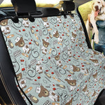 Teddy Bear Doctor Pattern Print Pet Car Back Seat Cover