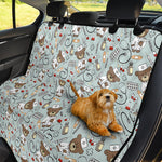 Teddy Bear Doctor Pattern Print Pet Car Back Seat Cover