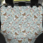 Teddy Bear Doctor Pattern Print Pet Car Back Seat Cover