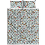 Teddy Bear Doctor Pattern Print Quilt Bed Set