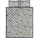Teddy Bear Doctor Pattern Print Quilt Bed Set