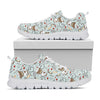 Teddy Bear Doctor Pattern Print White Sneakers