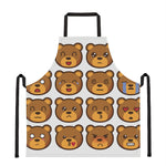 Teddy Bear Emoji Print Apron