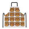 Teddy Bear Emoji Print Apron