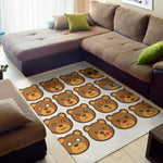 Teddy Bear Emoji Print Area Rug