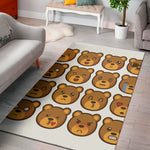 Teddy Bear Emoji Print Area Rug