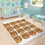 Teddy Bear Emoji Print Area Rug