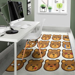 Teddy Bear Emoji Print Area Rug