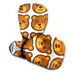 Teddy Bear Emoji Print Boxing Gloves