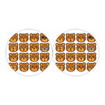 Teddy Bear Emoji Print Car Coasters