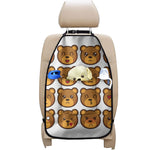 Teddy Bear Emoji Print Car Seat Organizers