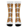 Teddy Bear Emoji Print Crew Socks