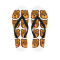 Teddy Bear Emoji Print Flip Flops