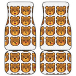 Teddy Bear Emoji Print Front and Back Car Floor Mats