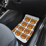 Teddy Bear Emoji Print Front and Back Car Floor Mats