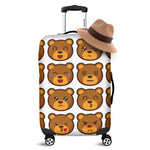 Teddy Bear Emoji Print Luggage Cover