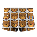 Teddy Bear Emoji Print Men's Boxer Briefs