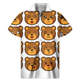 Teddy Bear Emoji Print Men's Short Sleeve Shirt