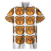 Teddy Bear Emoji Print Men's Short Sleeve Shirt