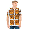 Teddy Bear Emoji Print Men's T-Shirt