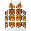 Teddy Bear Emoji Print Men's Tank Top