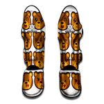 Teddy Bear Emoji Print Muay Thai Shin Guard