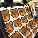 Teddy Bear Emoji Print Pet Car Back Seat Cover