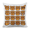 Teddy Bear Emoji Print Pillow Cover