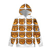 Teddy Bear Emoji Print Pullover Hoodie