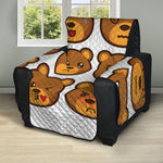 Teddy Bear Emoji Print Recliner Protector