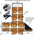 Teddy Bear Emoji Print Recliner Protector