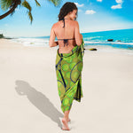 Tennis Ball And Racket Pattern Print Beach Sarong Wrap
