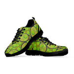 Tennis Ball And Racket Pattern Print Black Sneakers