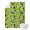 Tennis Ball And Racket Pattern Print Blanket