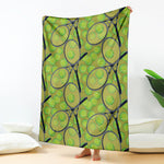 Tennis Ball And Racket Pattern Print Blanket