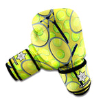 Tennis Ball And Racket Pattern Print Boxing Gloves