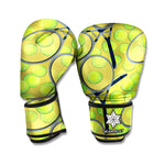 Tennis Ball And Racket Pattern Print Boxing Gloves