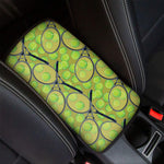 Tennis Ball And Racket Pattern Print Car Center Console Cover