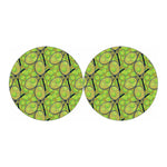 Tennis Ball And Racket Pattern Print Car Coasters