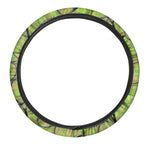 Tennis Ball And Racket Pattern Print Car Steering Wheel Cover