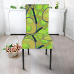 Tennis Ball And Racket Pattern Print Dining Chair Slipcover
