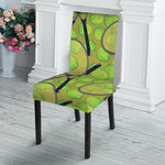 Tennis Ball And Racket Pattern Print Dining Chair Slipcover