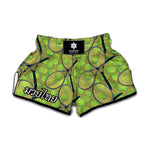 Tennis Ball And Racket Pattern Print Muay Thai Boxing Shorts