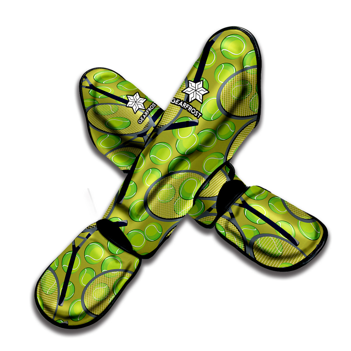 Tennis Ball And Racket Pattern Print Muay Thai Shin Guard