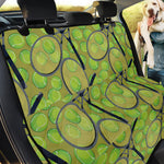 Tennis Ball And Racket Pattern Print Pet Car Back Seat Cover