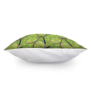 Tennis Ball And Racket Pattern Print Pillow Cover